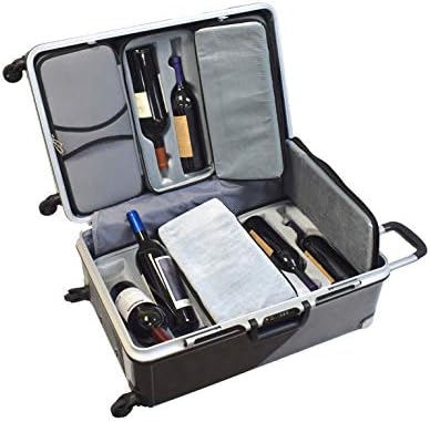 12 Şişe Şarap Taşımak için WITIS Şarap Taşıma Bagajı. (Gri)