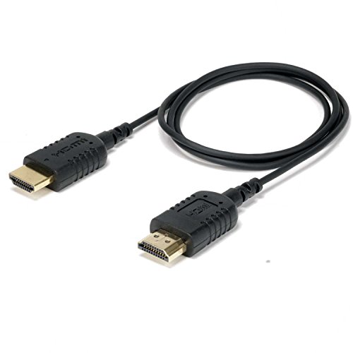 Ultra İnce HDMI Kablosu, EVO Gimbals Refleks Ultra İnce HDMI-HDMI Kablosu 3.0' FT / 91.4 cm / Süper Esnek 2.5 mm Kalınlığında,