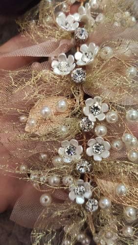 AEBDF Muhteşem Pembe İnci Çiçek Gelin Kafa Altın Boncuklu Yaprak Kafa İnci Kafa Takı Kristal Tiara Gelin Düğün Aksesuarları