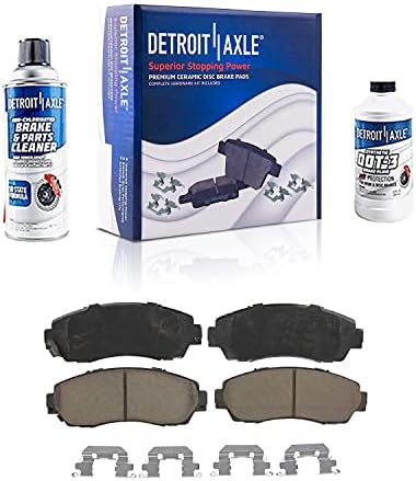 Detroit Aks - Ön Delinmiş ve Oluklu Rotorlar + Seramik Fren Balataları 2005-2010 Honda Odyssey için Yedek-6 adet Set