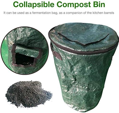 Bahçe atık Torbaları, Katlanabilir kompost kutusu, kompost kutusu Temiz Ev Bahçe Atık Composter Büyümek Çanta Çevre Dostu Araçları