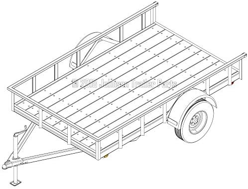 6' x 10' Yardımcı Römork Planları-3,500 lb Kapasite / Römork Planları Model U72-120-35J