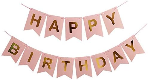Pembe Mutlu Doğum Günü Afiş Işaretleri Altın Sparkle Komik Doğum Günü Parti Malzemeleri Kız Doğum Günü Partisi Süslemeleri asılı