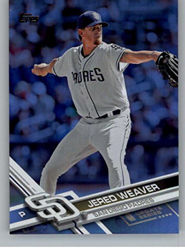 2017 Topps Güncelleme Gökkuşağı Folyo US68 Jered Weaver San Diego Padres Resmi MLB Beyzbol Ticaret Kartı Ham (NM veya Daha İyi)