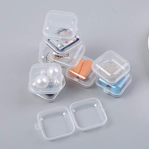 Rulutı 10 adet Mini Şeffaf Plastik Küçük Kutu Takı Kulaklıklar Saklama Kutusu Kasa Konteyner Boncuk Makyaj Şeffaf Organizatör