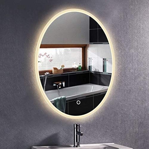 Makyaj aynası Vanity LED banyo duvar aynası ışıkları İle, ışıklı Duvara Monte Modern Anti-Sis Su geçirmez Dikey Kurulum Beyaz