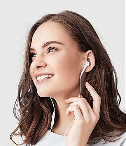 2 Paket Apple Kulaklık [Apple MFi Sertifikalı] Kulaklıklar 3.5 mm Kablolu Kulak İçi Kulaklık Fişli Kulaklıklar (Dahili Mikrofon