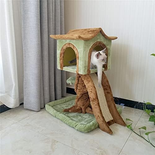 TDDGG Pet Büyük Ahşap Kediler Çöp Kediler Ağacı Kediler Tırmanma Çerçeve, Ağaç Evi Pet Malzemeleri