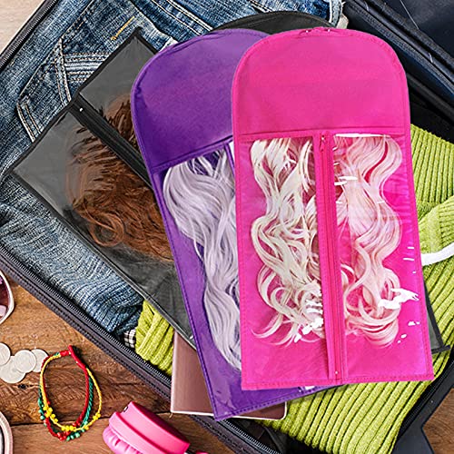 10 Paketi saç ekleme Saklama çantası Peruk Taşıyıcı Tutucu Kılıf Toz Geçirmez Kılıfı Güzellik Saç Salon Organizatör Günlük Kullanım