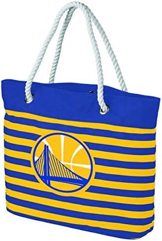 NBA Golden State Warriors Bayan Denizcilik Şerit Tote Plaj Bagnautical Şerit Tote Plaj Çantası, Takım Renk, Bir Boyut