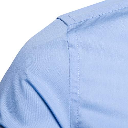 Manwan yürümek erkek Slim Fit Iş Rahat Pamuk Uzun Kollu Katı Düğme Aşağı Elbise Gömlek