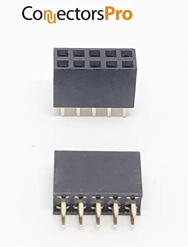 Konnektörler Pro 25-Pack 10 P 2.54 mm 0.1 Pitch PCB Kadın Pin Başlıkları 2x5 Çift Satırlar 10 Pins Dişi Prizler Erkek Düz PCB