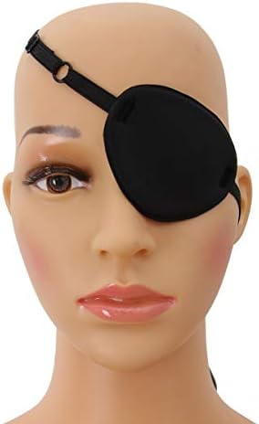 Beaupretty Göz Yamalar Korsan Çocuklar Yetişkin Crossbone göz bandı Göz Cadılar Bayramı Korsan Tema Tembel Göz (Siyah )