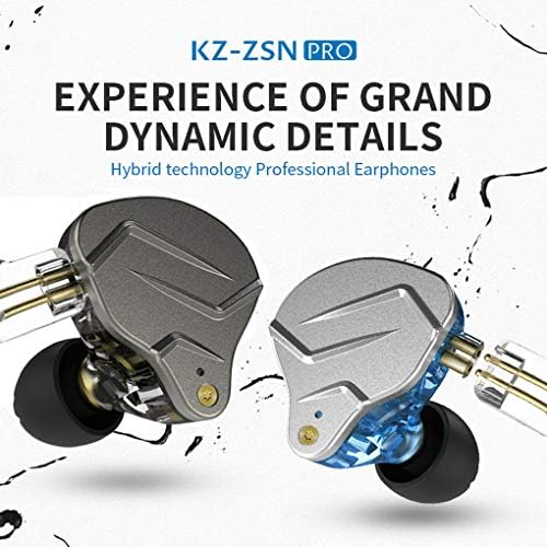 Andiker KZ ZSN-C Pro Quad Sürücü Kulaklık DD+BA Yüksek Çözünürlüklü Hibrid Sürücü Elektronik Crossover Kulaklık, ayrılabilir