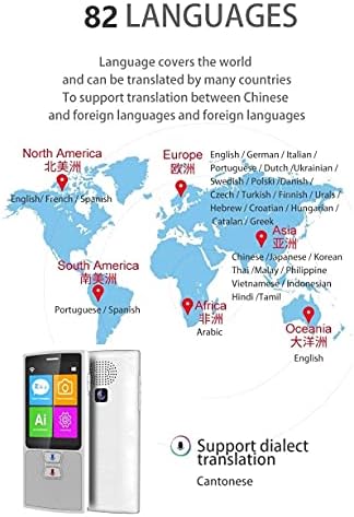 SXYLTNX 76 Diller Sesli Çevirmen İngilizce Japonca Korece Fransızca Rusça Almanca Çince İspanyolca Çeviri Seyahat Çevirmen (Renk: