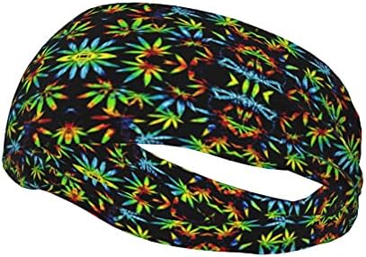 Erkek ter bantlari kravat boya Pot yaprak Weeds çok fonksiyonlu spor performans kafa bandı Unisex egzersiz Bilekliği