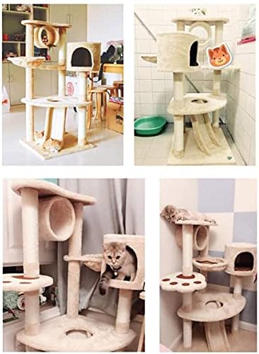 Sisal Kaplı Tırmalama Direkleri, Atlama Platformu, Kınamak, Tünel ve Merdiven, Yavru Kedi için Kedi Kulesi Mobilyaları ile XHZC