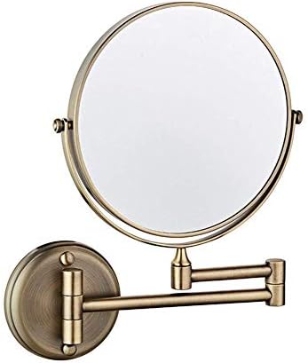 Nhlzj XİAOQİANG Duvara Monte Ayna,Uzanan Katlanır Banyo Tıraş Kozmetik Makyaj Aynası 3X Büyütme
