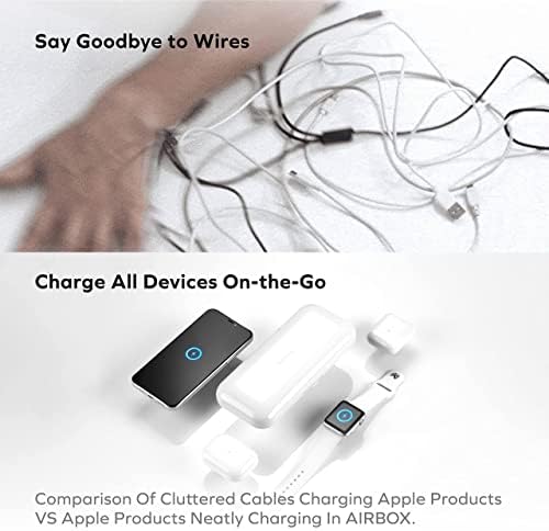 4'ü 1 arada USB C Hızlı Şarj Kablosu, Katlanabilir 5'i 1 Arada Kablosuz Şarj İstasyonu, iPhone, Apple Watch, AirPods,iPad için