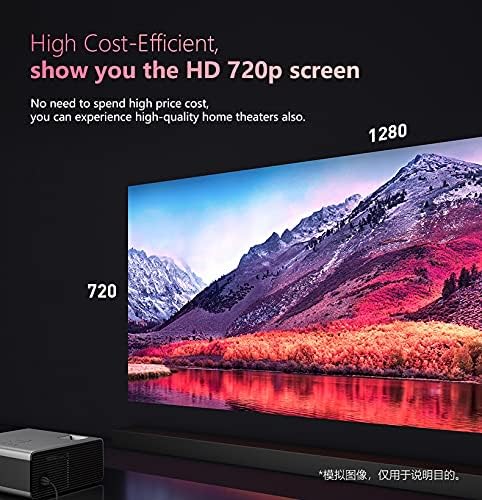 sgzyj LCD Taşınabilir Kablosuz Sync Ekran ile cep telefonu projektörü Destek Full HD 1080 p Ev Sinema Medya Oynatıcı (Boyut: