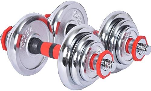 Dambıl erkek Fitness Ekipmanları Ev Egzersiz Kol Kas Halter Seti Elektroliz Ayrılabilir Çifti Katı Demir (Renk: Gümüş, Boyutu