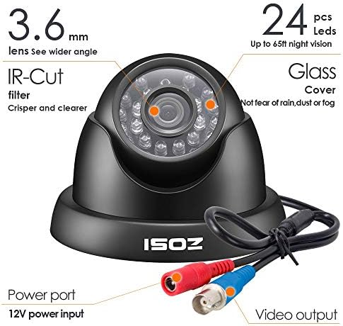 ZOSI 4 Paket 720 P HD TVI Güvenlik Kamera Gözetim CCTV DVR Sistemi ile 65ft Gece Görüş Açık Kapalı Ev Güvenlik Kameraları Kitleri