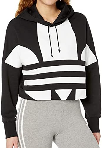 adidas Originals Kadın Büyük Logo Kırpılmış Hoodie Sweatshirt