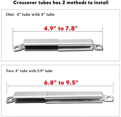 Uniflasy ızgara brülör tüp ısı plakaları kalkan ve Crossover tüp gaz ızgara onarım yedek parça kiti için Charbroil Ticari T47-D