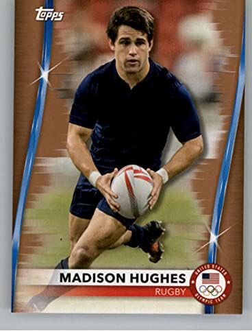 2021 Topps ABD Olimpiyatları ve Paralimpik Takımı Adayları Bronz 59 Madison Hughes Rugby Resmi Spor Ticaret Kartı Ham (NM veya