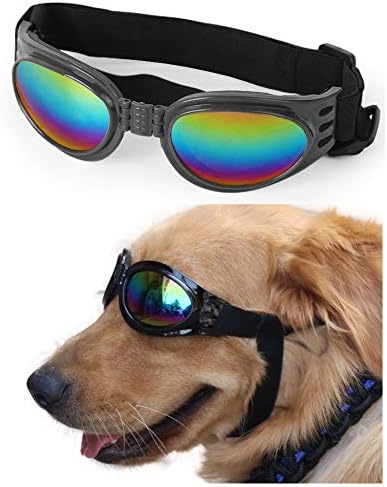 CheeseandU Köpek can yeleği Köpekbalığı, Pet yüzme yeleği Ceket - Ayarlanabilir Koruyucu Ceket Ceket ile Ücretsiz Pet UV Gözlük