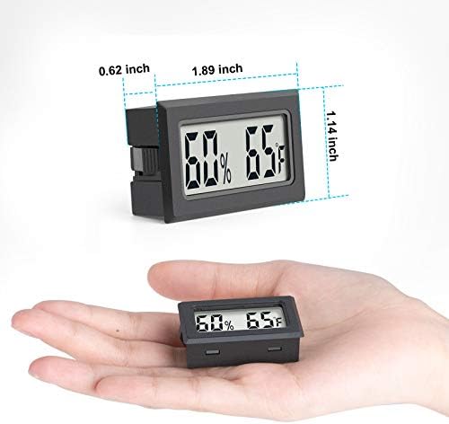 AikTryee 4-Pack Mini Dijital Nem Sıcaklık Metre Ölçer Kapalı Higrometre Termometre Higrometre formatlı LCD ekran Fahrenheit (