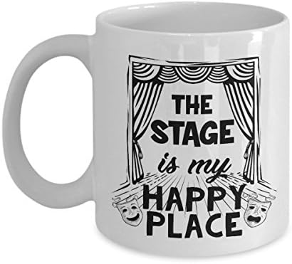 Sahne Benim Mutlu Yerim Bir Sanatçı, Müzisyen, Piyanist Ve Şarkıcı İçin Kahve ve Çay Hediye Kupası (11oz)