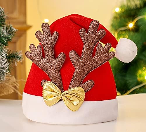 Noel Boynuzları Şapka Özel Ad Santa Şeker Şapka Noel Parti malzemeleri Hediye Noel yeni Yıl Şenlikli için