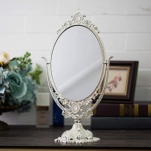 HİGHKAS Küçük Ayna Soyunma Ayna, Büyük Soyunma Masa Ayna Standı ile, çift Taraflı makyaj masası aynası 360 Derece Ücretsiz Rotasyon