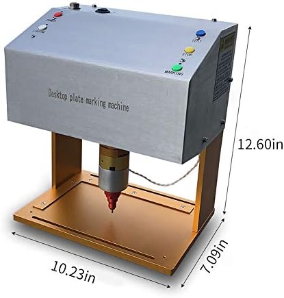 HeatSign Metal Etiket Gravür Damgalama Makinesi, HS-DE05 Masaüstü Elektrikli Tabela Etiket Gravür İşaretleme Yazıcı için Ev ve