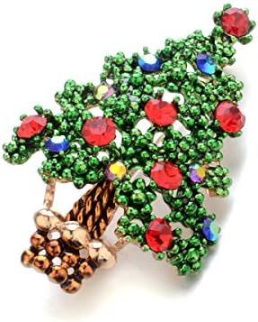 Rhinestone Kristal Noel Ağacı Broş Pin Süslemeleri Süsler Hediyeler Sevimli Kalite ve Pratik Kullanışlı ve Profesyonel