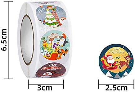 Dongua 1 Rulo Noel Çıkartmaları, Kendinden Yapışkanlı Noel Paketi Etiketi, Sızdırmazlık Etiketi, Ambalaj Etiketi Süslemeleri
