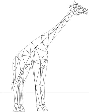 WLL-DP Zürafa Şekli 3D Kağıt Oyuncak Kağıt Heykel El Yapımı Origami Bulmaca DIY Önceden Kesilmiş Kağıt Zanaat Geometrik ev dekorasyon