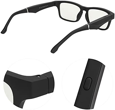 ASHATA Bluetooth Gözlük, Taşınabilir Çok Fonksiyonlu Bluetooth 5.0 Akıllı Gözlük ile Sesli Arama / Cevaplama Çağrı Fonksiyonu,