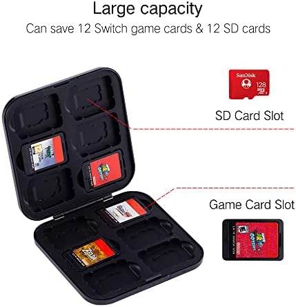 Nintendo Switch & Switch Lite için PERFECTSİGHT Oyun Kartı Kılıfı, Switch Oyun Kartları ve 12 SD Kart için 12 Oyun Tutucu Kartuş