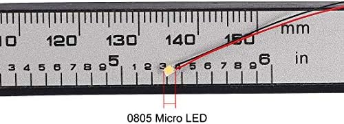 uxcell 3 adet Kablolu 0805 Sıcak Beyaz Yüzeye Monte Cihazlar led ışık yayan diyot-DC2.8-3V Mikro Lehimli Mini led ışık