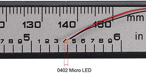 uxcell 5 adet Kablolu 0402 Sıcak Beyaz Yüzeye Monte Cihazlar led ışık yayan diyot-DC 2.8-3 V Mikro Lehimli Mini led ışık