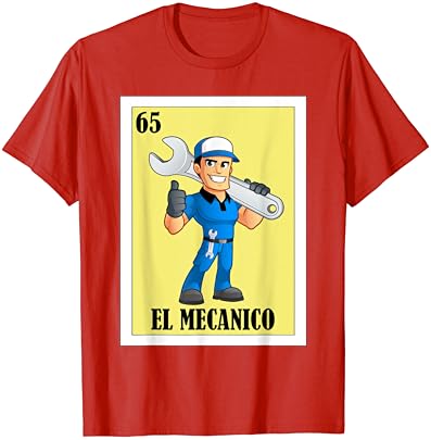 Erkek İspanyolca Mekanik Piyango Hediye-Meksika Bİngo El Mecanico T-Shirt
