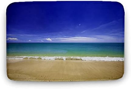 Tropikal Hawaii Plaj duş matı Paradisaical Tropikal Altın Kum Hawaii Mercan Kadife banyo halıları Kaymaz Mat Banyo Dekor Setleri