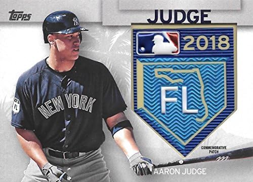 2018 Topps Serisi 1 Aaron Yargıç Relic Yama Bahar Eğitim Logo Yama New York Yankees Beyzbol Kartı STP-AJ