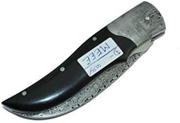 Rajasthan Taşlar Hançer Bıçak Şam Çelik Bıçak Boğa Boynuz Kolu 7.6