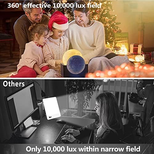 10000 Lux ışık terapi lambası, LED mutlu Mood Lambaları, Gündoğumu Duyumları, ayarlanabilir Parlaklık ve renk Sıcaklığı, Zamanlayıcı