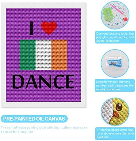 Ben Aşk İrlandalı Dans Özel Elmas Boyama Kitleri Boya sanat resmi by Numbers Ev Duvar Dekorasyonu ıçin 16x 20