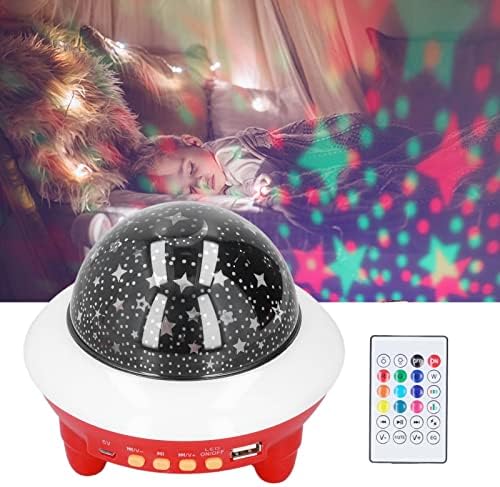 Qinlorgo projeksiyon lambası, RGB ıstikrarlı gece ışık projektör USB şarj için yatak odası dekorasyon için Düğün