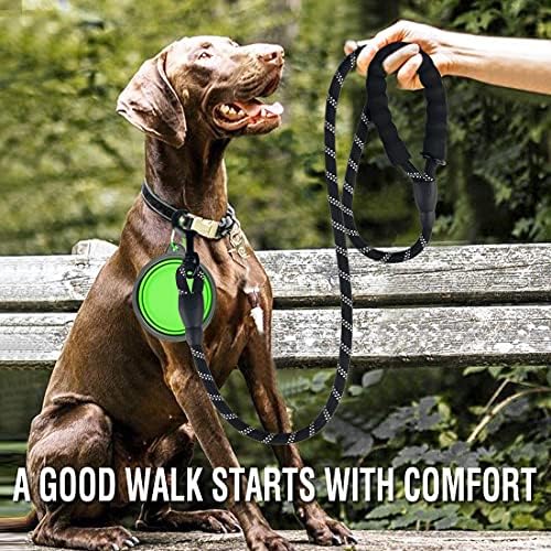 COOYOO 2 Paket Köpek Tasma 5 FT Ağır - Rahat Yastıklı Kolu - Yansıtıcı Köpek Tasma ile Orta Büyük Köpekler için Katlanabilir